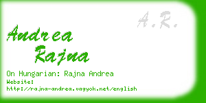 andrea rajna business card